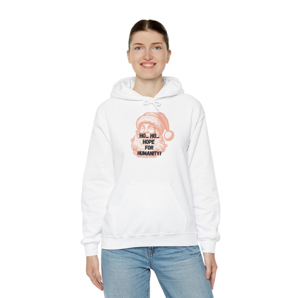 Ho Ho Hope for Humanity Hoodie — Santa Beard Christmas Sweatshirt
