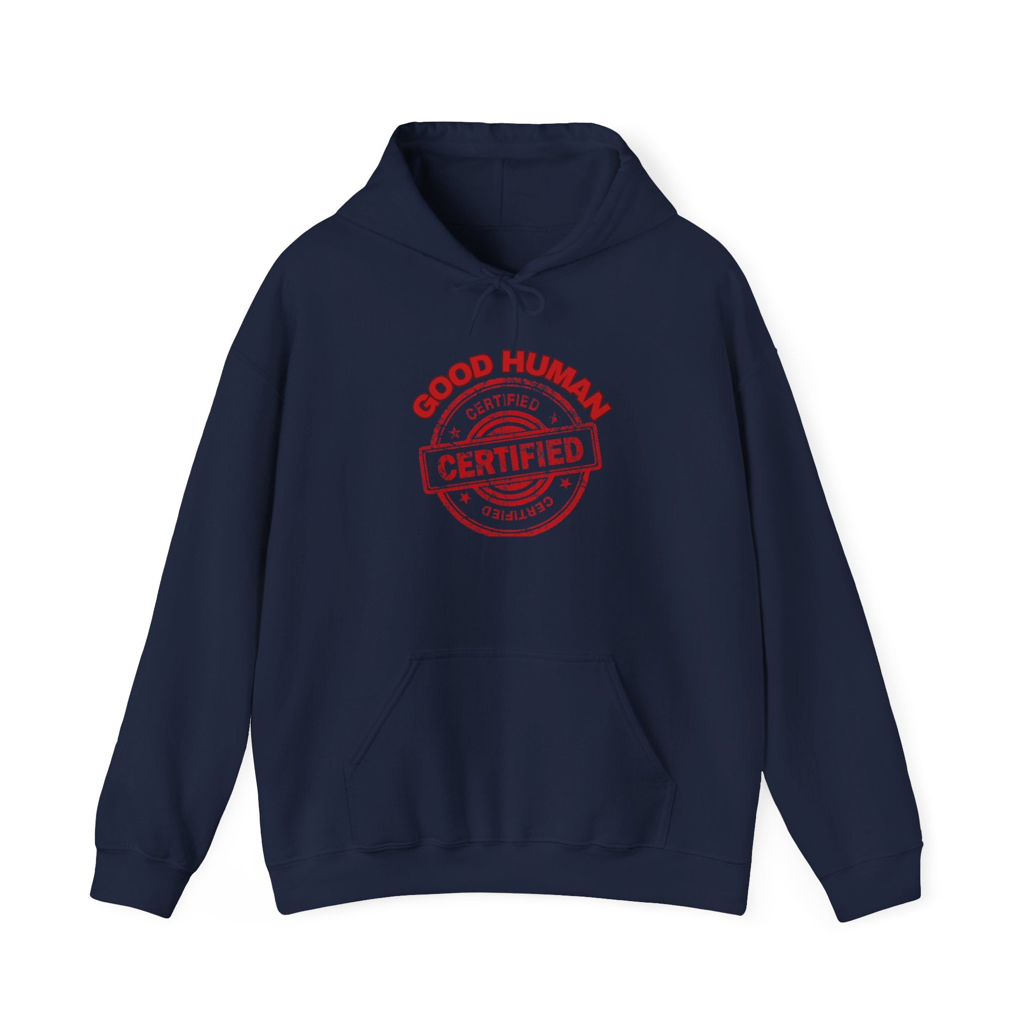 Good Human Certified Hoodie – Red Stamp Graphic Pullover