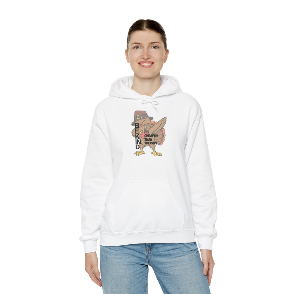 Thankful Turkey Hoodie — "Be Kind, It's Clean When I'm Near" Thanksgiving Sweatshirt