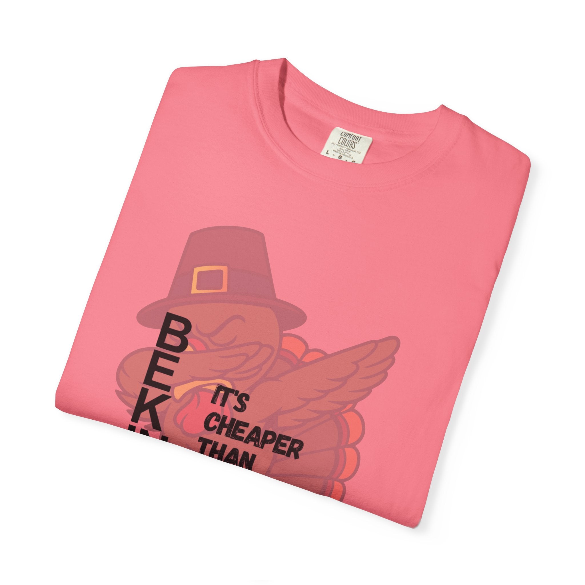 Be Kind Turkey It's Cheaper Than Therapy T-shirt | Thanksgiving Pilgrim Bird