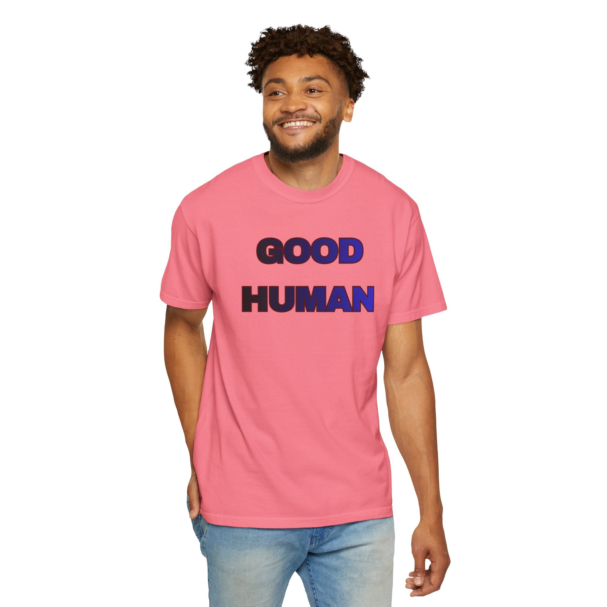 Good Human T‑Shirt — 'Good Human' Front & 'Certified' Stamp Back Graphic Tee