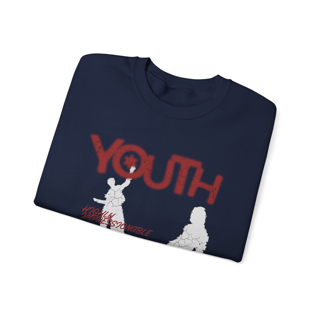 "Youth- No One is Born Racist" Retro Crewneck Sweatshirt