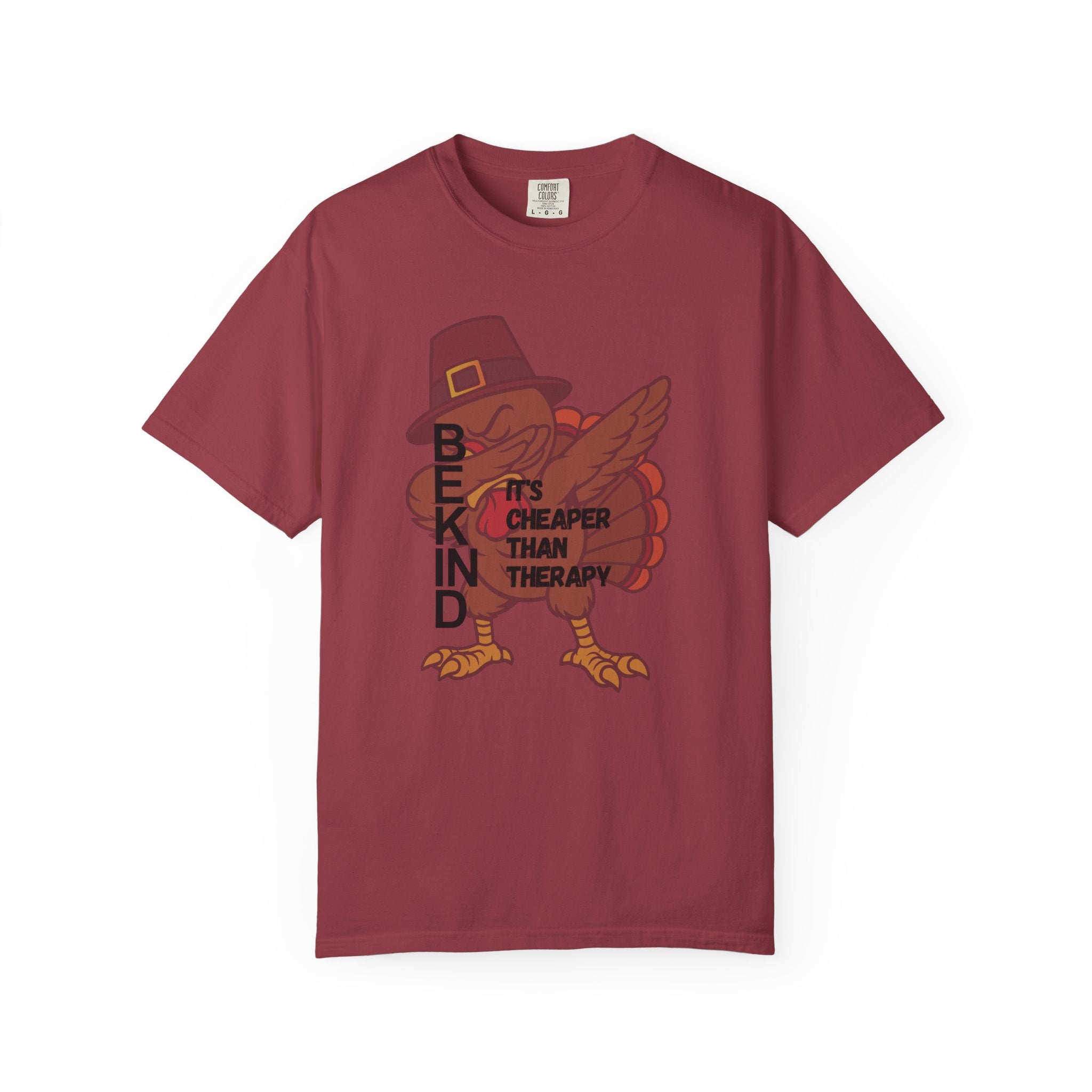 Be Kind Turkey It's Cheaper Than Therapy T-shirt | Thanksgiving Pilgrim Bird