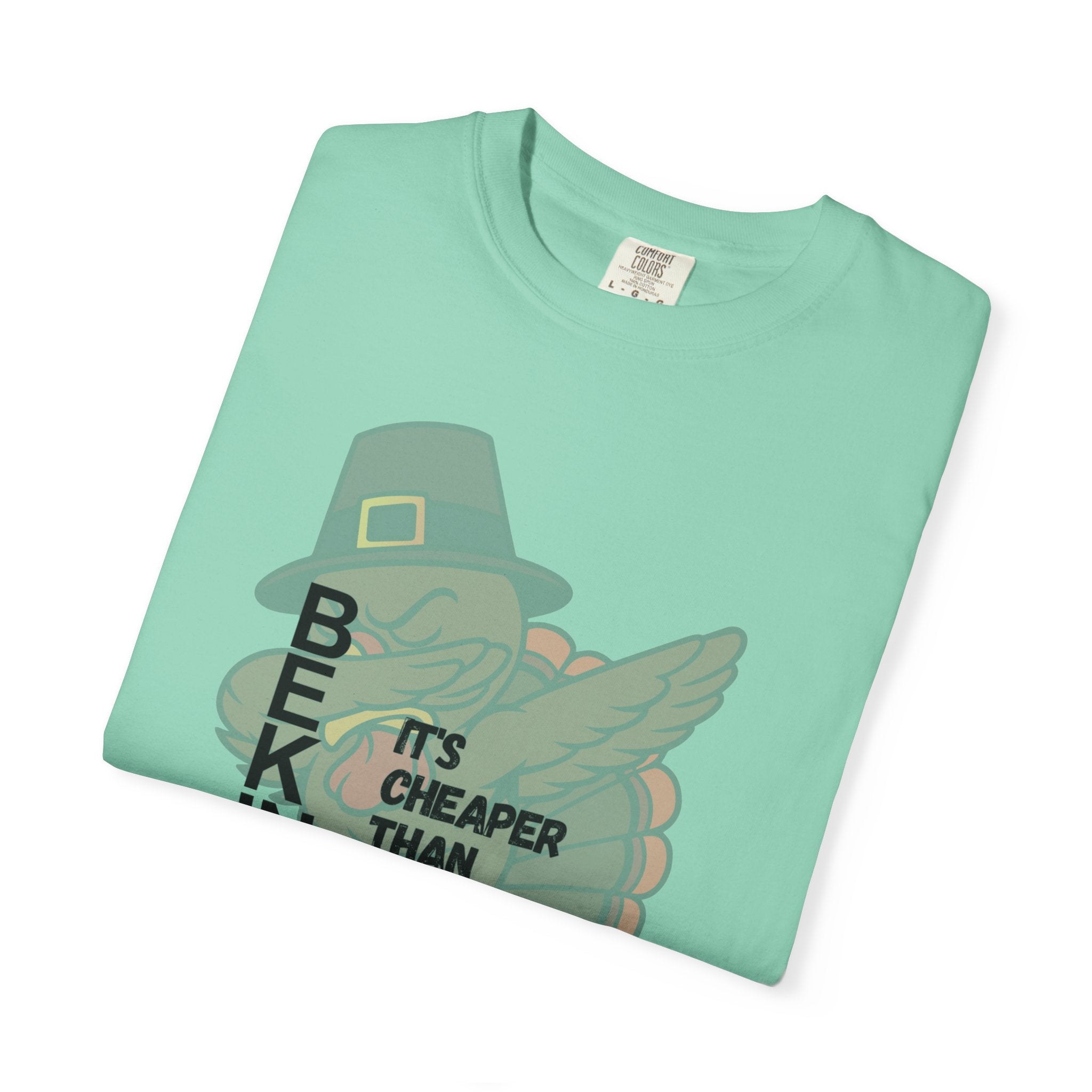 Be Kind Turkey It's Cheaper Than Therapy T-shirt | Thanksgiving Pilgrim Bird