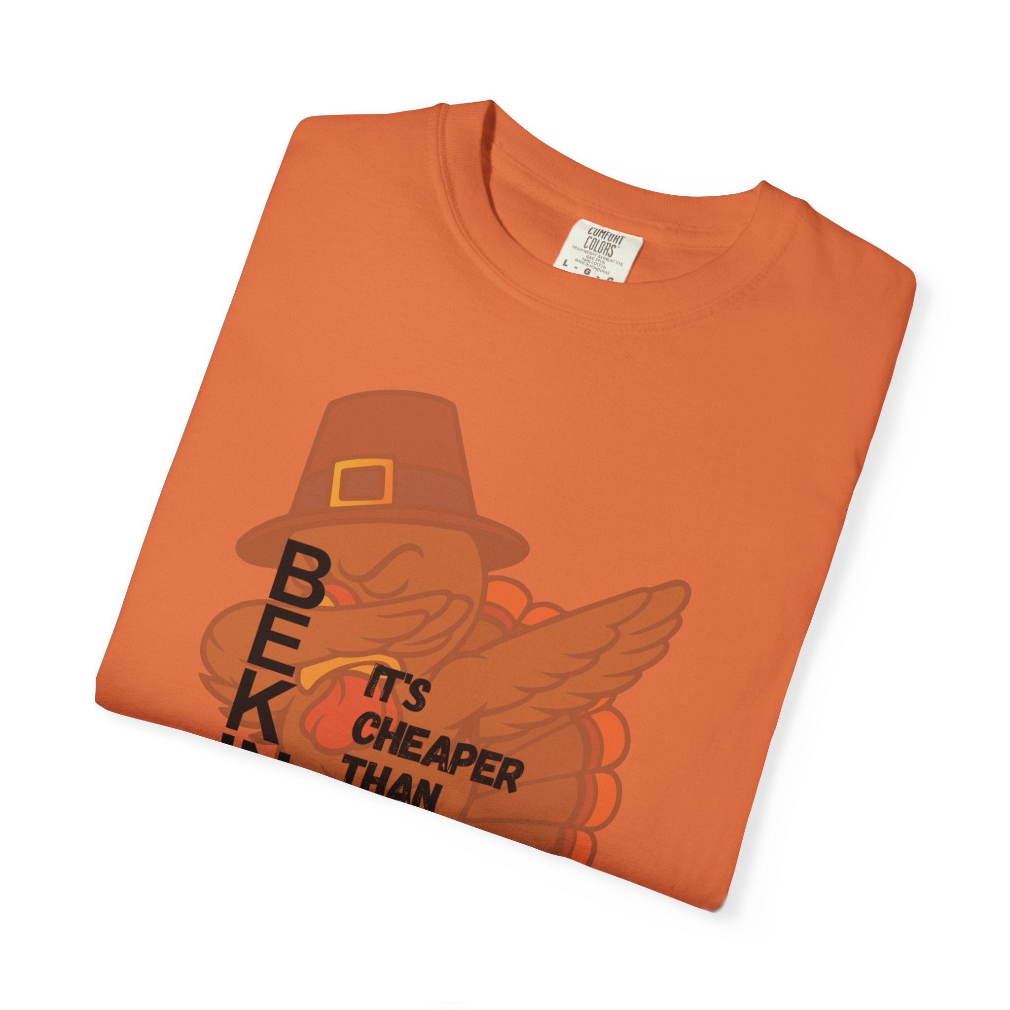 Be Kind Turkey It's Cheaper Than Therapy T-shirt | Thanksgiving Pilgrim Bird