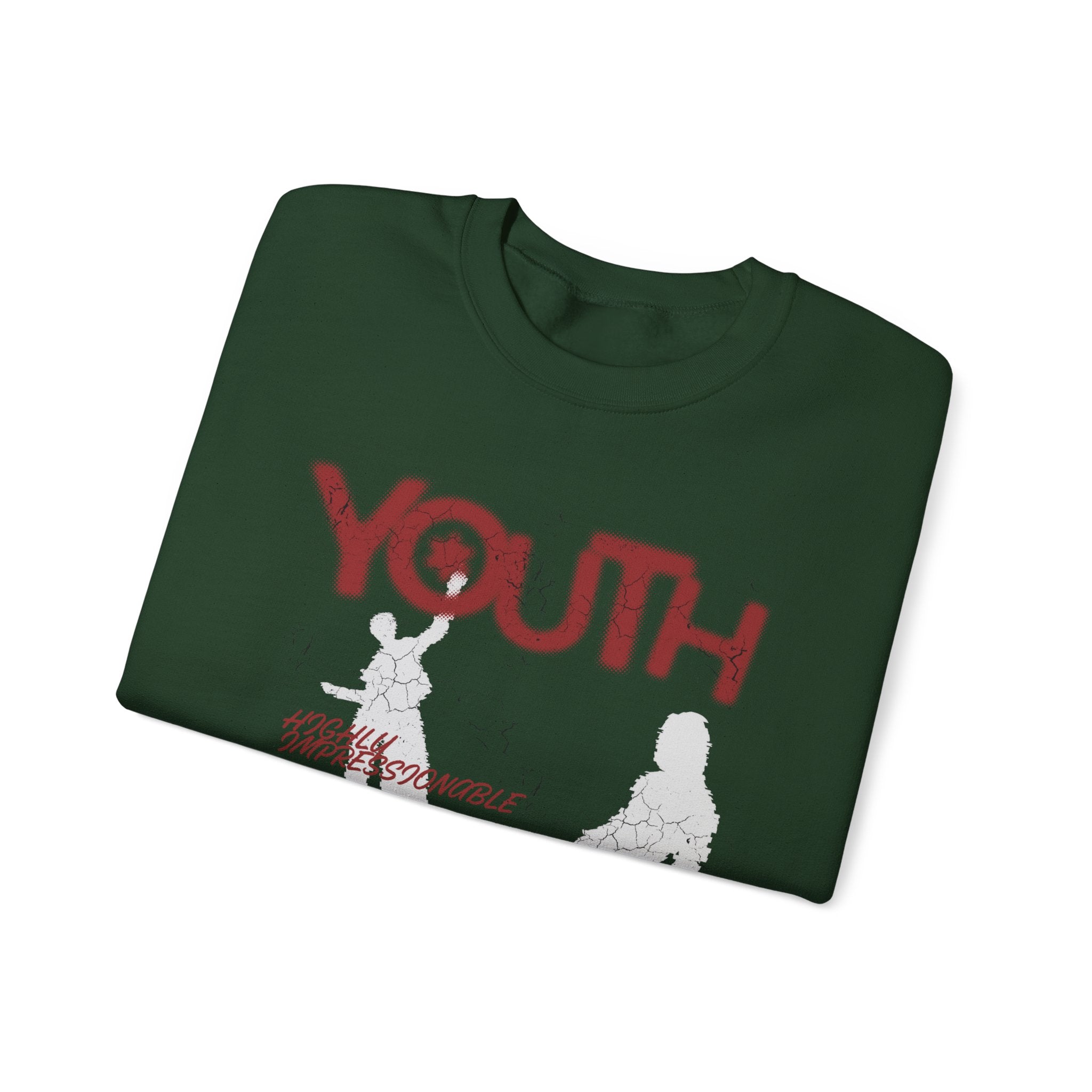 "Youth- No One is Born Racist" Retro Crewneck Sweatshirt