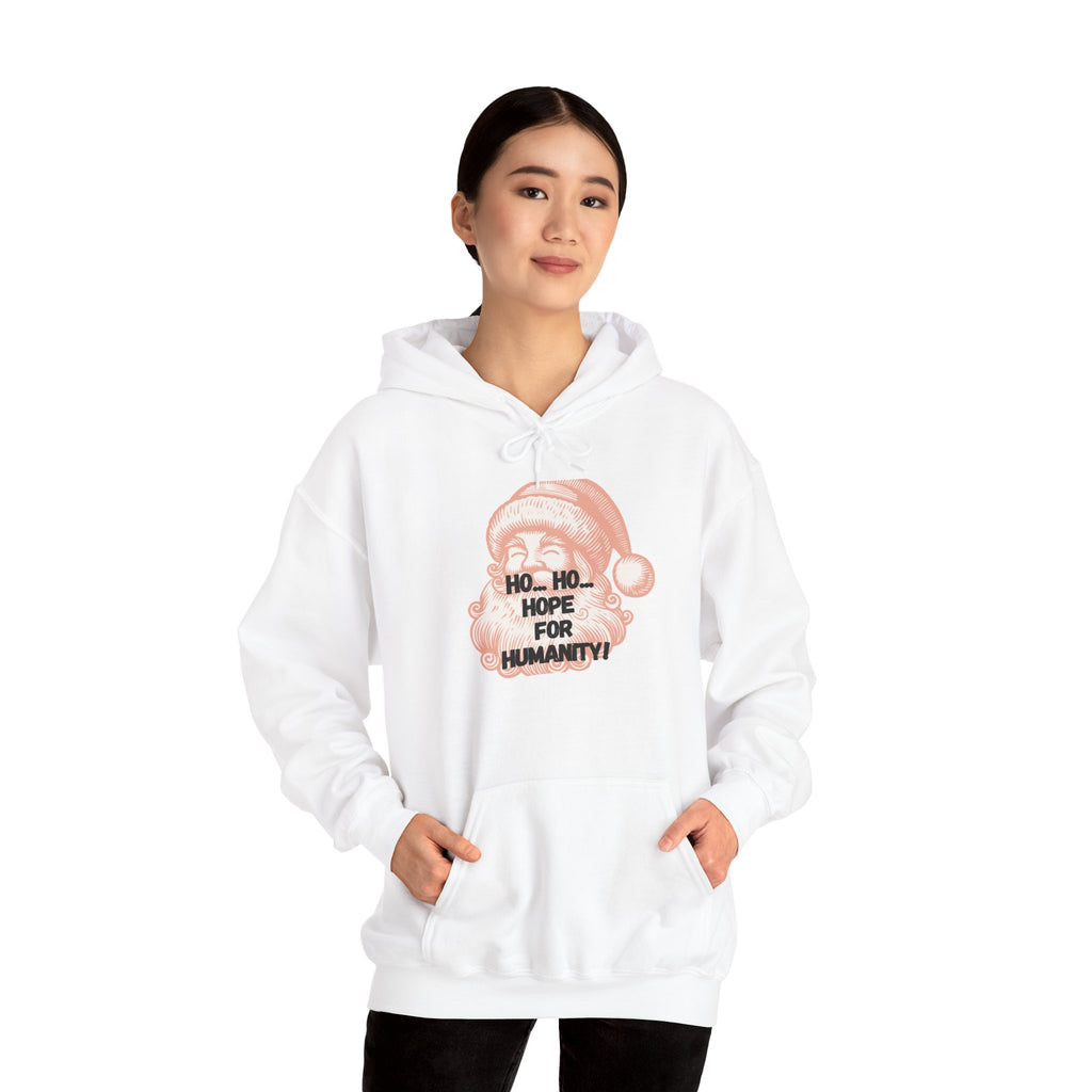 Ho Ho Hope for Humanity Hoodie — Santa Beard Christmas Sweatshirt