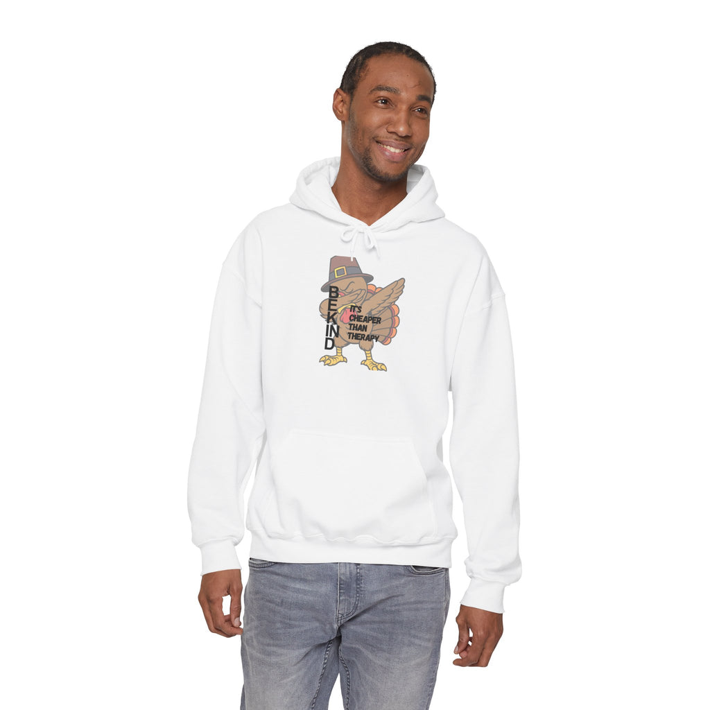 Thankful Turkey Hoodie — "Be Kind, It's Clean When I'm Near" Thanksgiving Sweatshirt