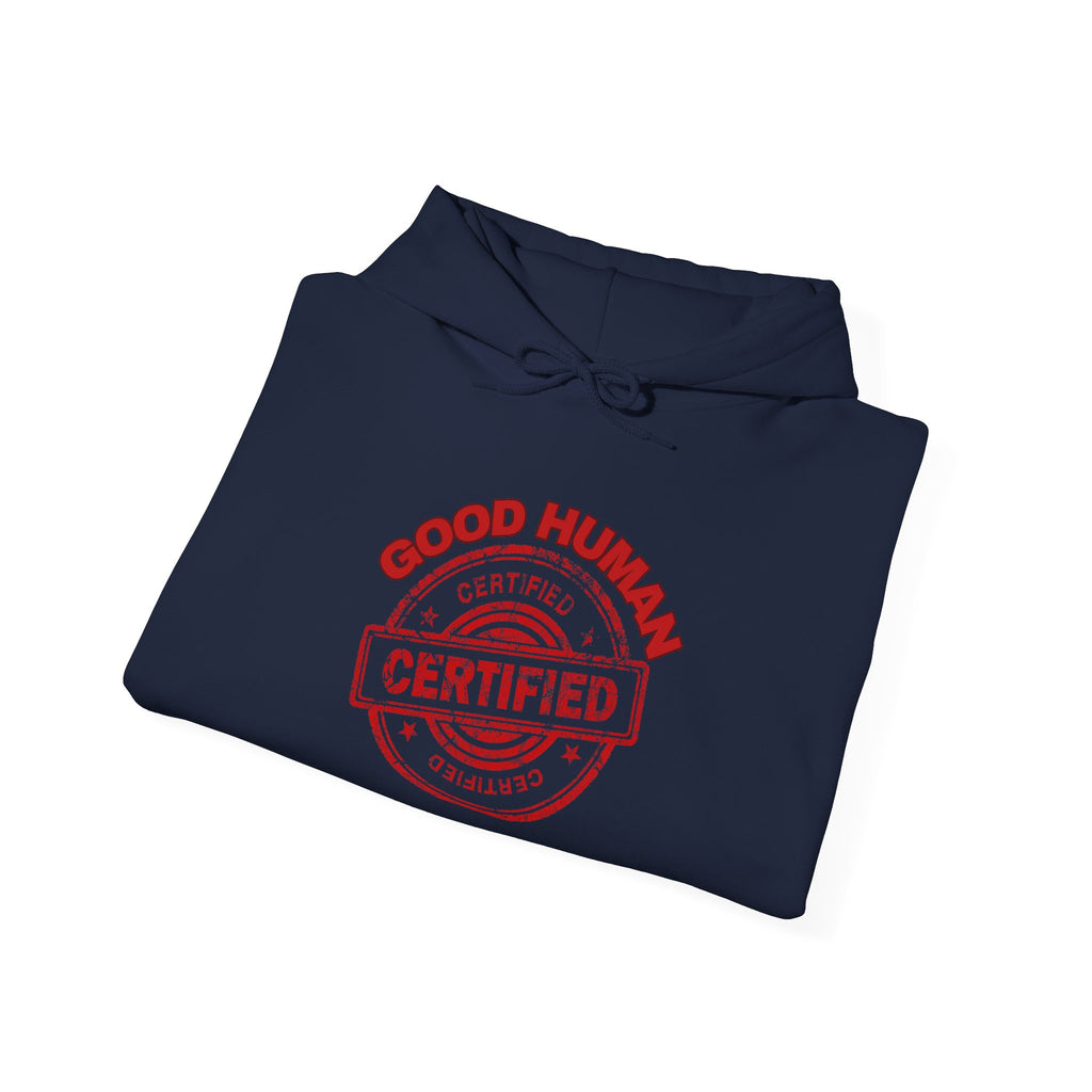 Good Human Certified Hoodie – Red Stamp Graphic Pullover