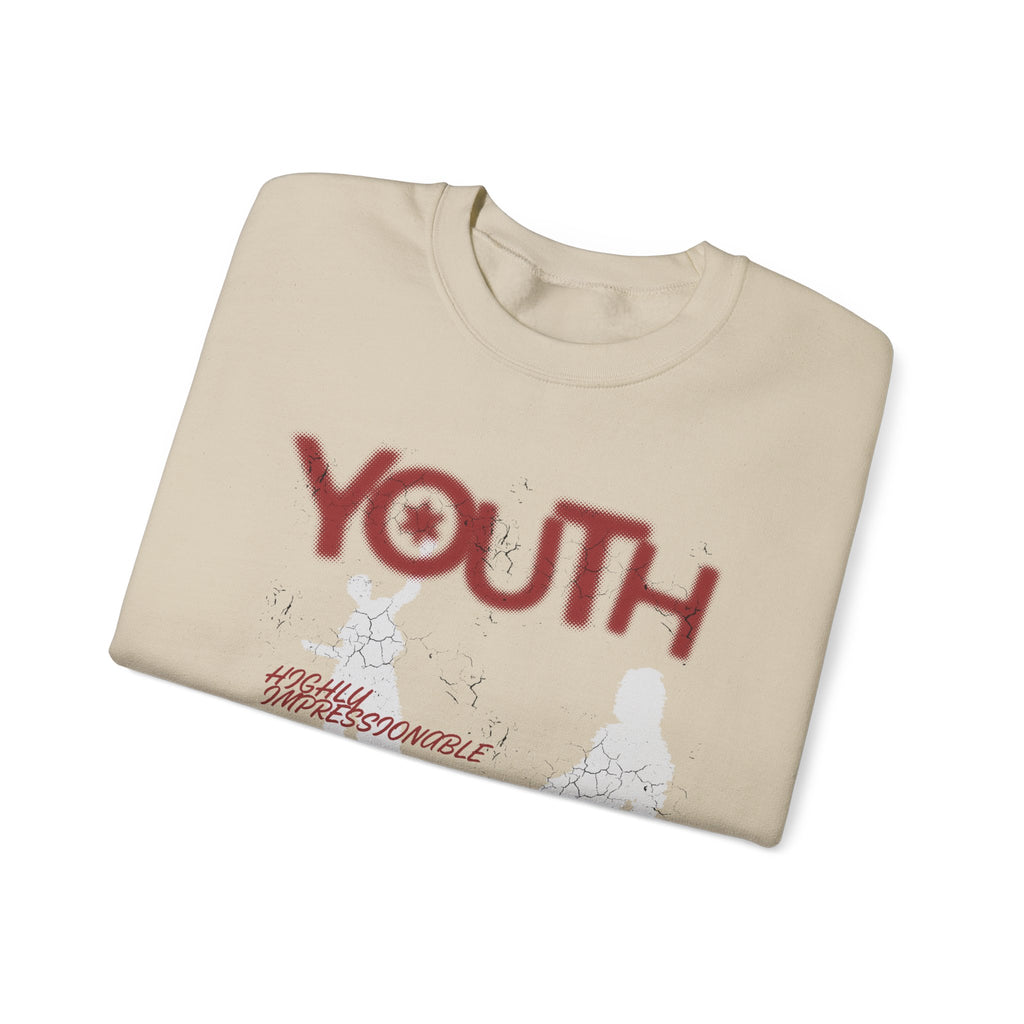 "Youth- No One is Born Racist" Retro Crewneck Sweatshirt