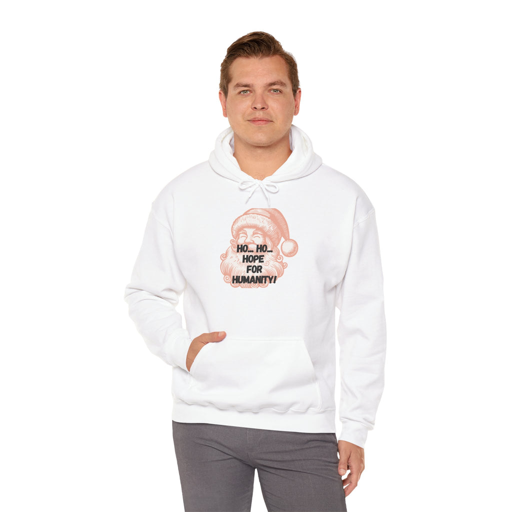 Ho Ho Hope for Humanity Hoodie — Santa Beard Christmas Sweatshirt