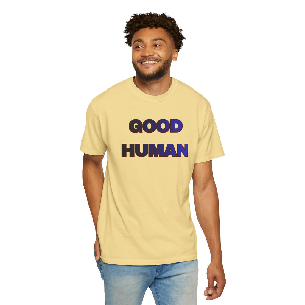Good Human T‑Shirt — 'Good Human' Front & 'Certified' Stamp Back Graphic Tee