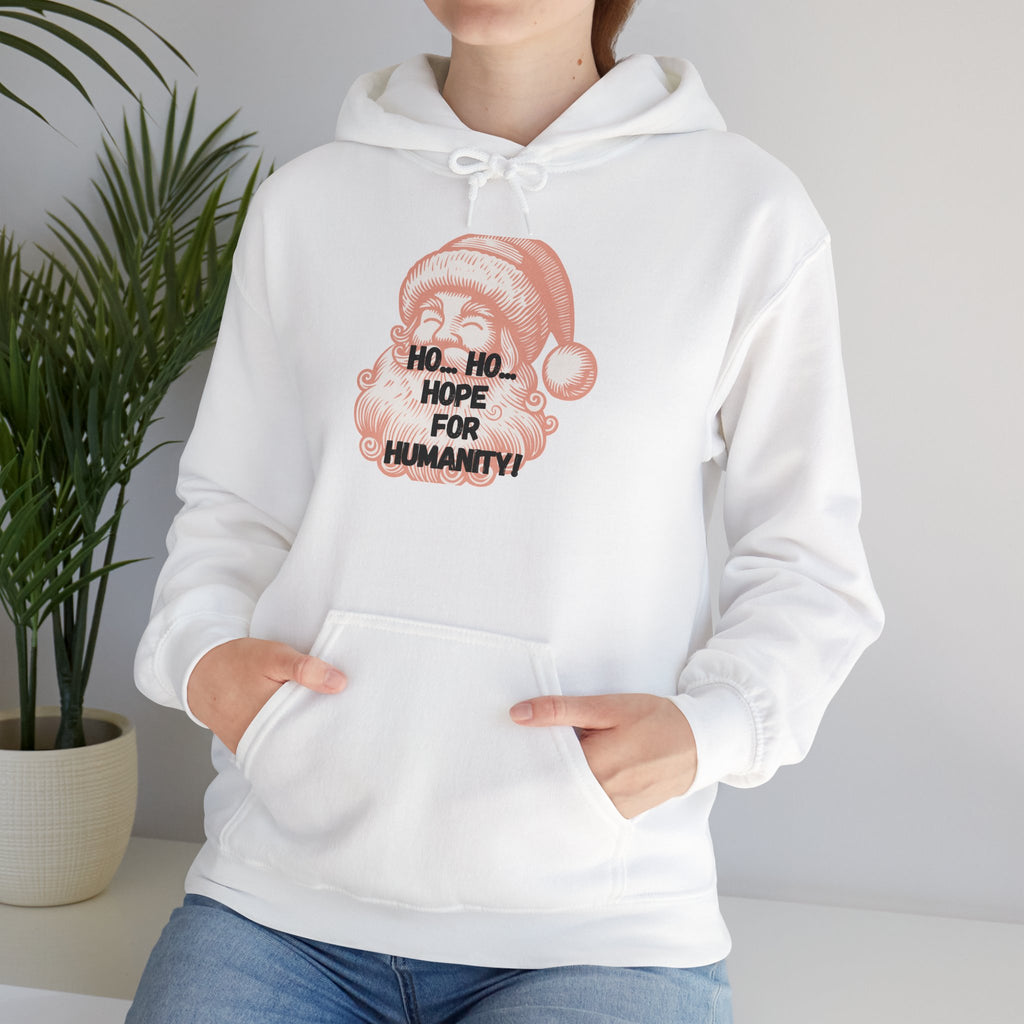 Ho Ho Hope for Humanity Hoodie — Santa Beard Christmas Sweatshirt