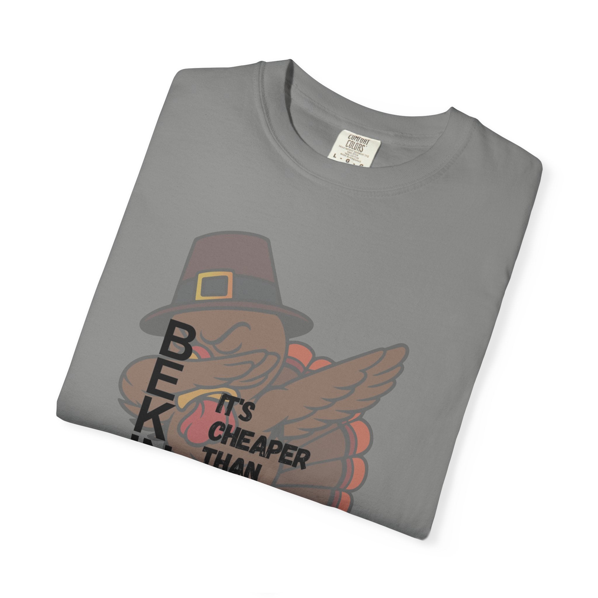 Be Kind Turkey It's Cheaper Than Therapy T-shirt | Thanksgiving Pilgrim Bird