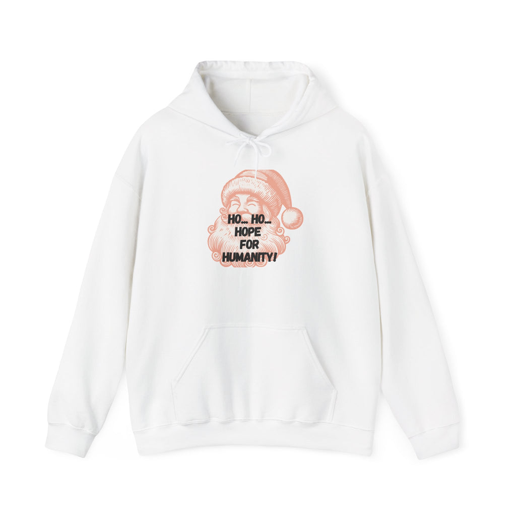 Ho Ho Hope for Humanity Hoodie — Santa Beard Christmas Sweatshirt