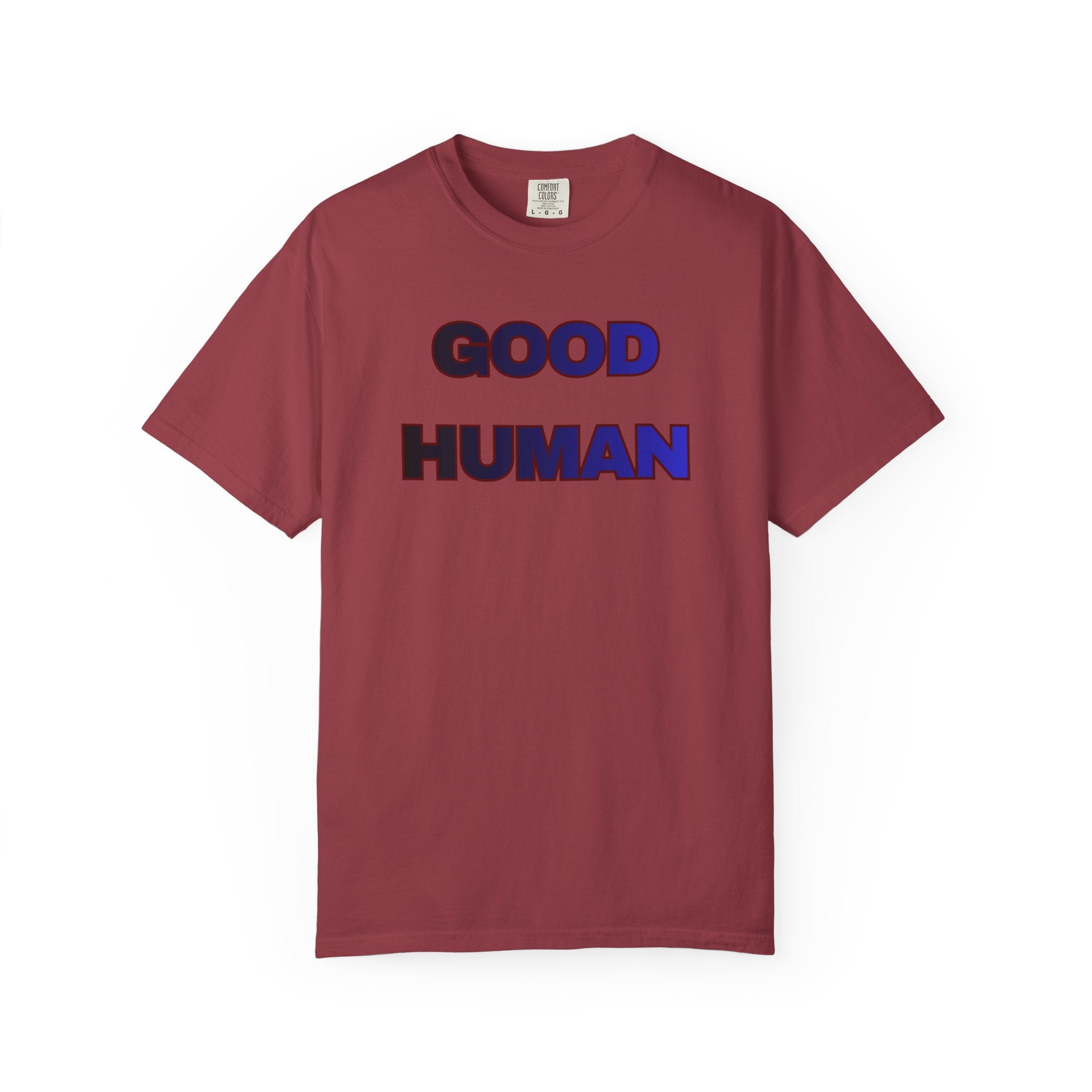 Good Human T‑Shirt — 'Good Human' Front & 'Certified' Stamp Back Graphic Tee