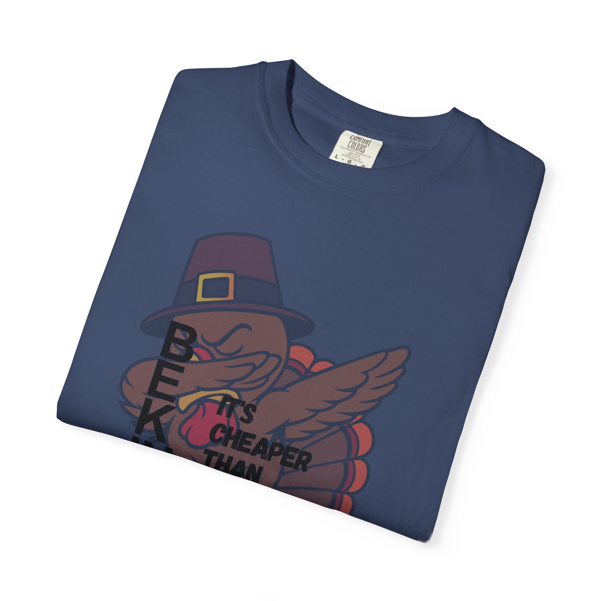 Be Kind Turkey It's Cheaper Than Therapy T-shirt | Thanksgiving Pilgrim Bird