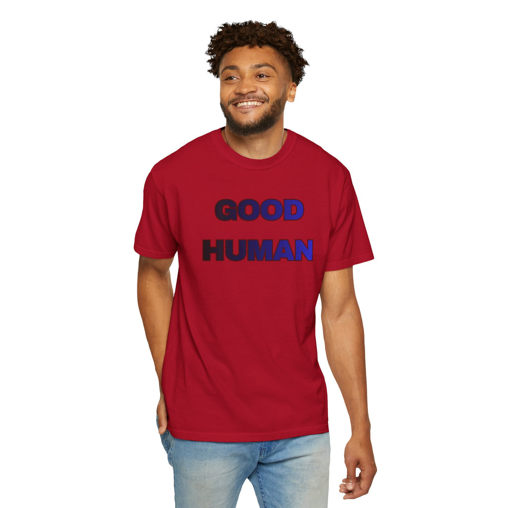 Good Human T‑Shirt — 'Good Human' Front & 'Certified' Stamp Back Graphic Tee