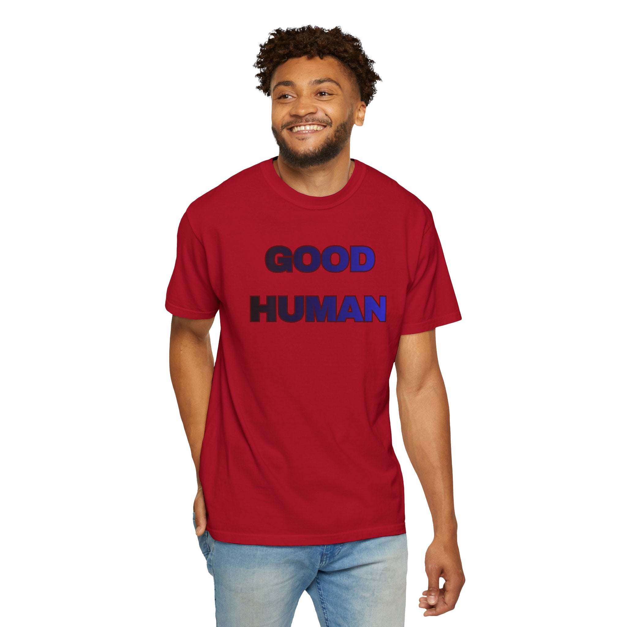Good Human T‑Shirt — 'Good Human' Front & 'Certified' Stamp Back Graphic Tee