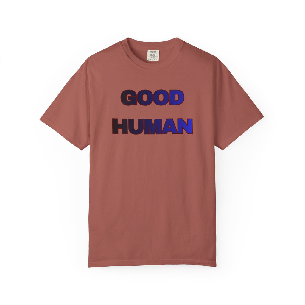 Good Human T‑Shirt — 'Good Human' Front & 'Certified' Stamp Back Graphic Tee