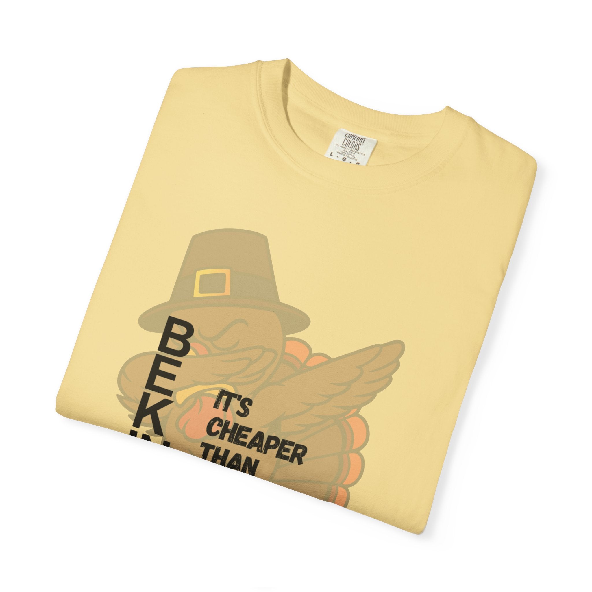Be Kind Turkey It's Cheaper Than Therapy T-shirt | Thanksgiving Pilgrim Bird