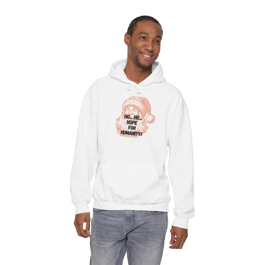 Ho Ho Hope for Humanity Hoodie — Santa Beard Christmas Sweatshirt