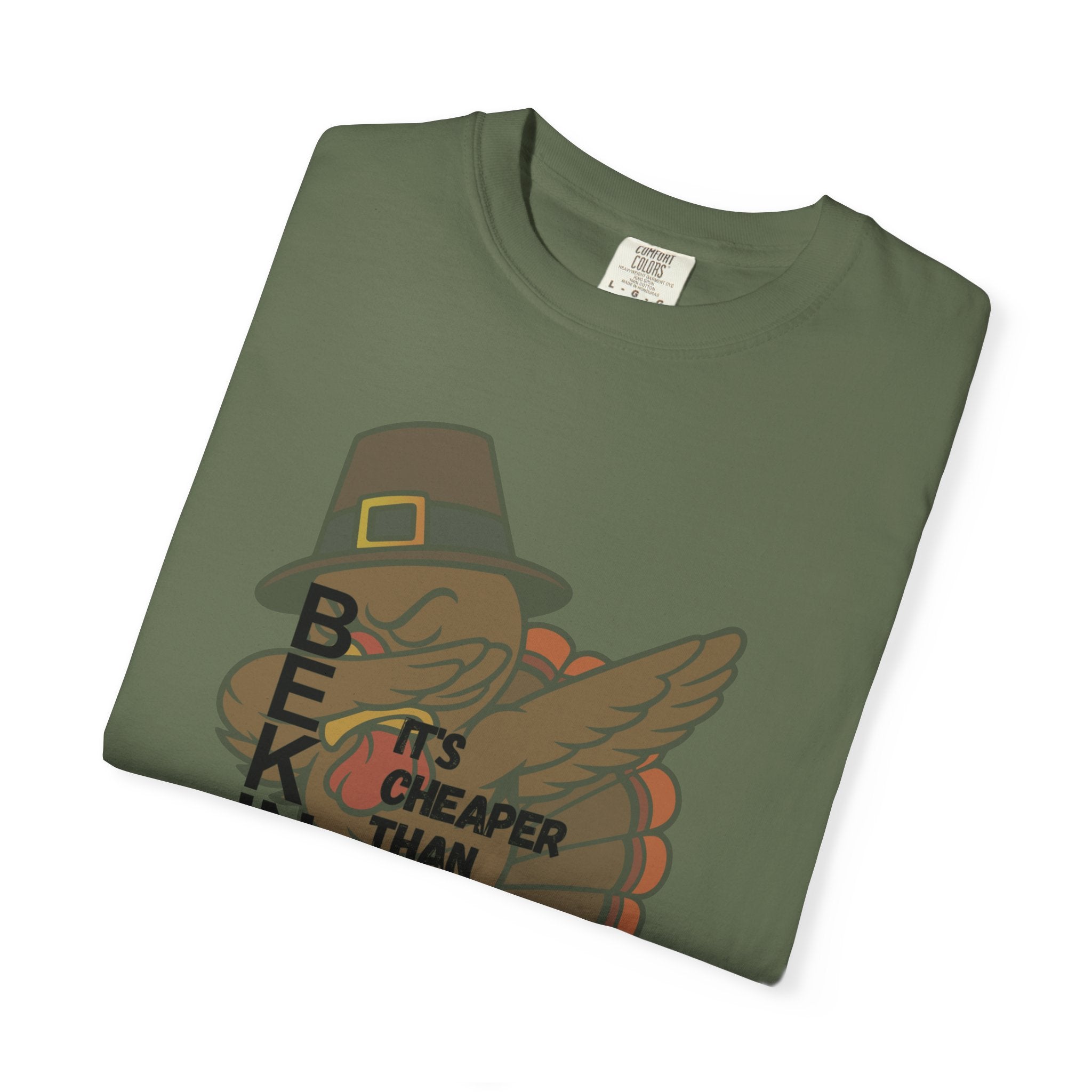Be Kind Turkey It's Cheaper Than Therapy T-shirt | Thanksgiving Pilgrim Bird