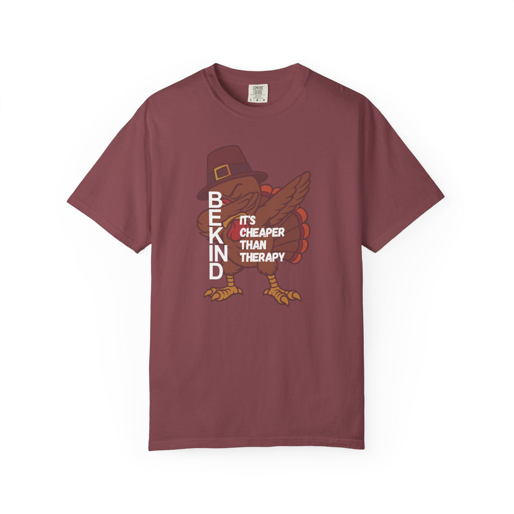 Thanksgiving Turkey T‑Shirt — "Cheaper Than Therapy" Funny Holiday Tee