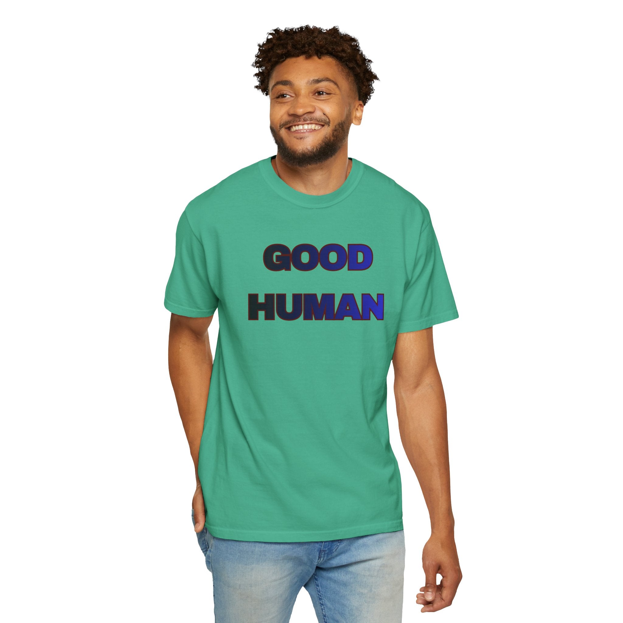 Good Human T‑Shirt — 'Good Human' Front & 'Certified' Stamp Back Graphic Tee